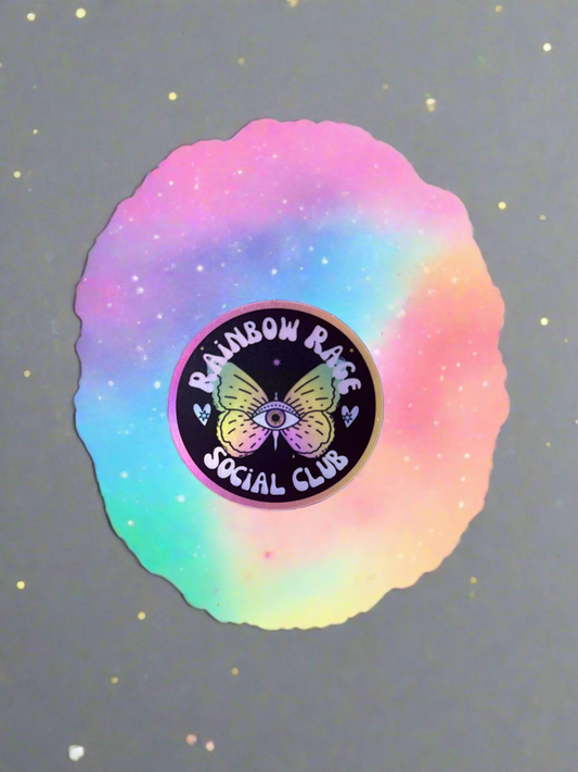 Rainbow Rage Social Club Sticker